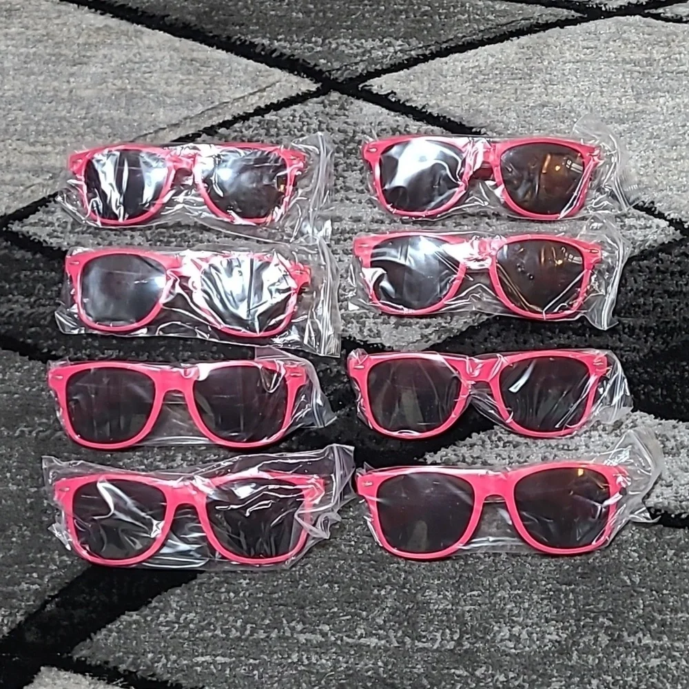 KIDS HOT PINK SUNOVELTIES SET-OF-8 SUNGLASSES 🕶